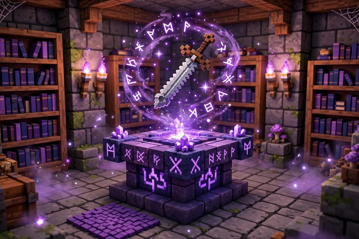 Getting Sweeping Edge at an enchanting table in Minecraft